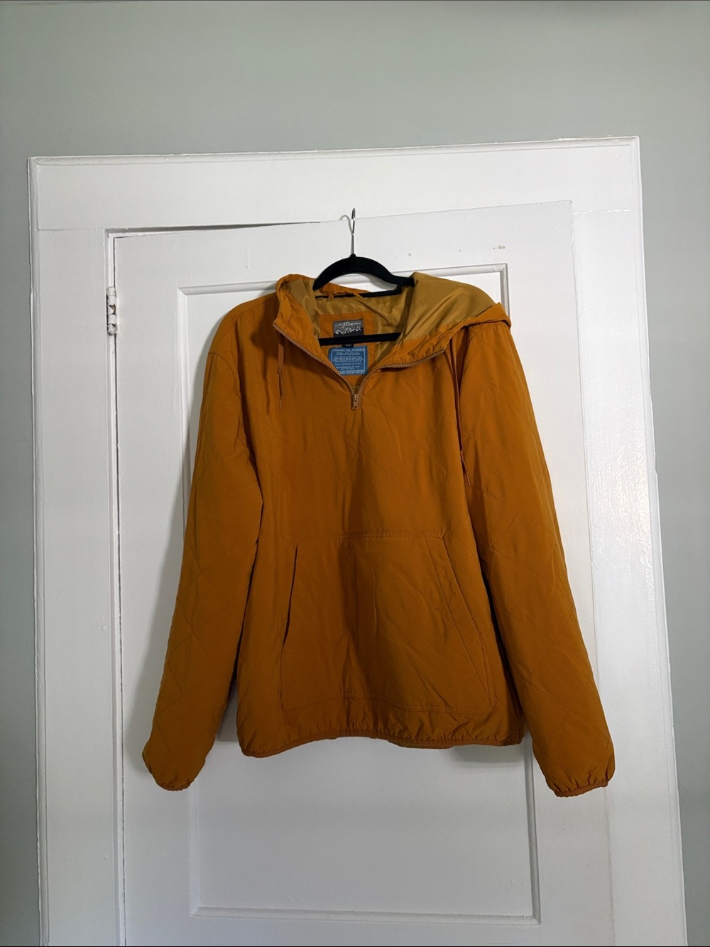 J Crew Nordic Quilted Insulated Hoodie in Mustard Yellow size XL